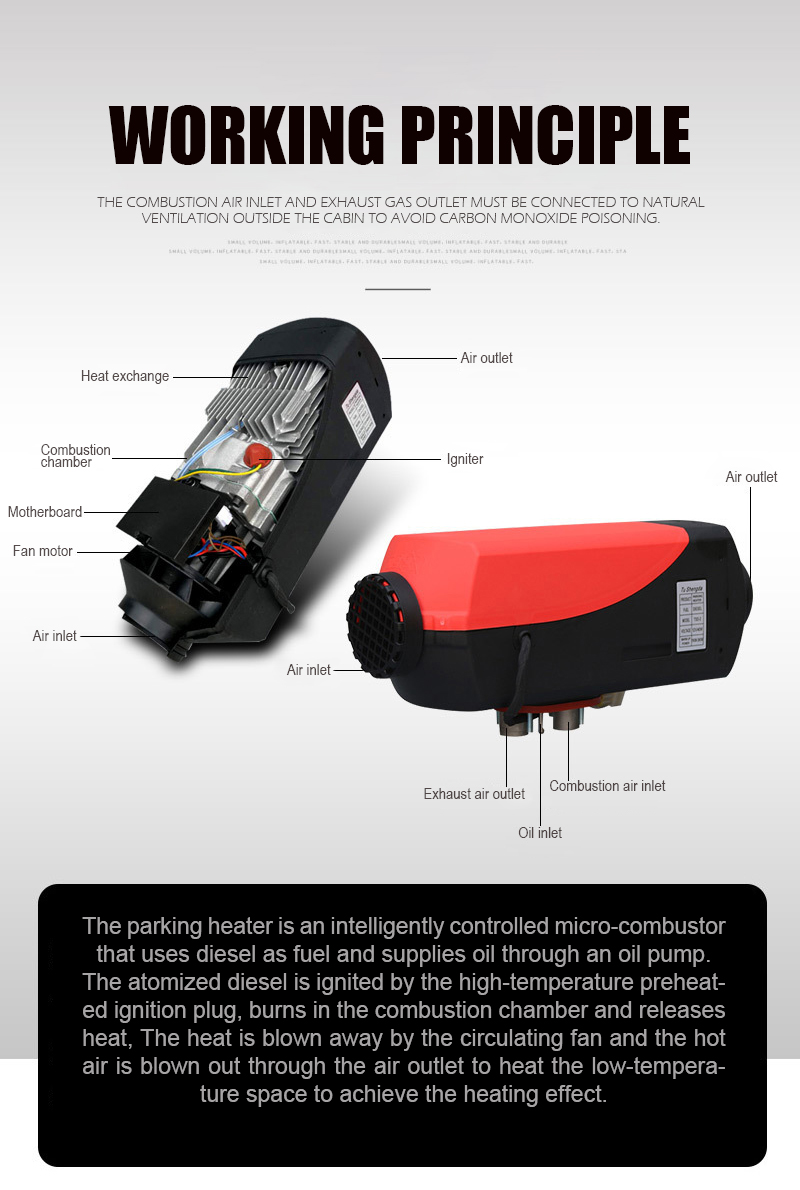 Car Cab 2kw 5kw 8kw Air Parking Diesel Heater Similar to Webasto