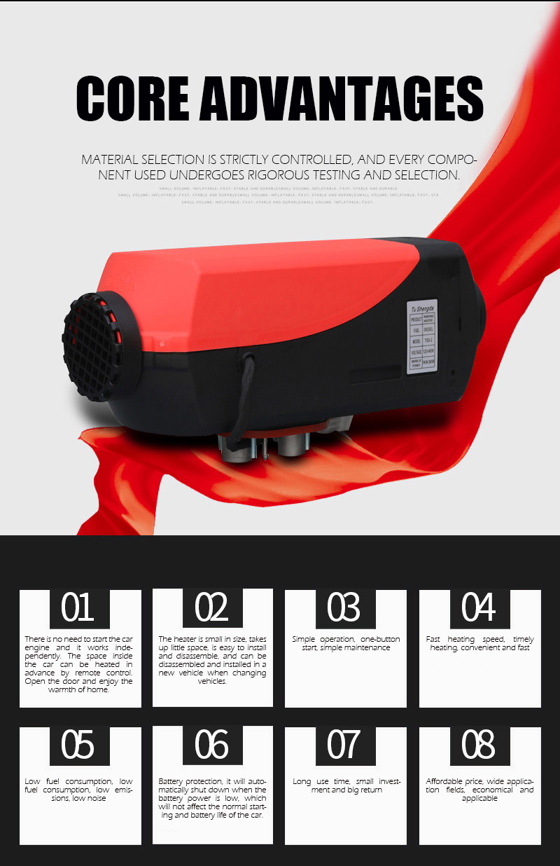 Car Cab 2kw 5kw 8kw Air Parking Diesel Heater Similar to Webasto